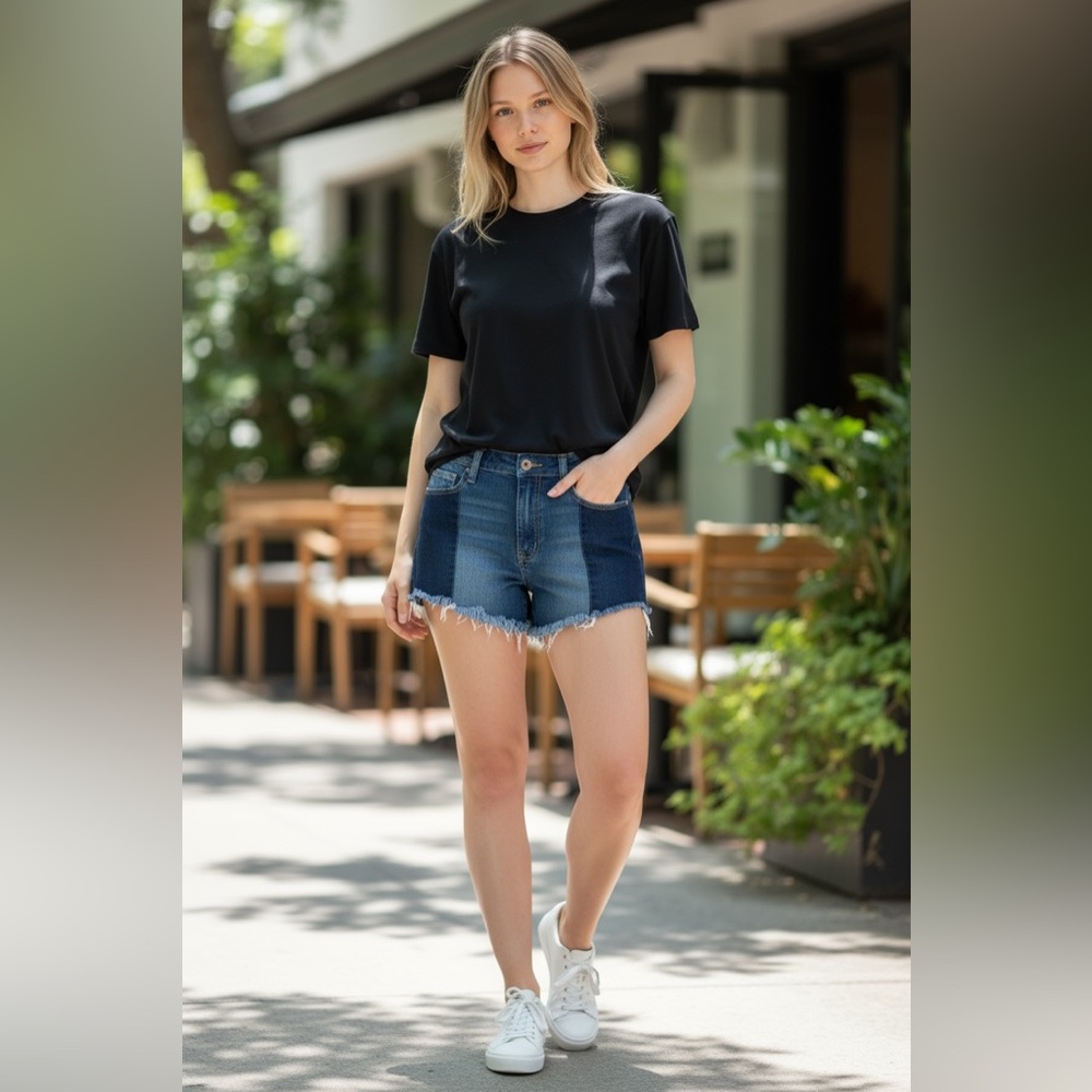 (Forever 21) Denim Frayed Hem Women's Shorts